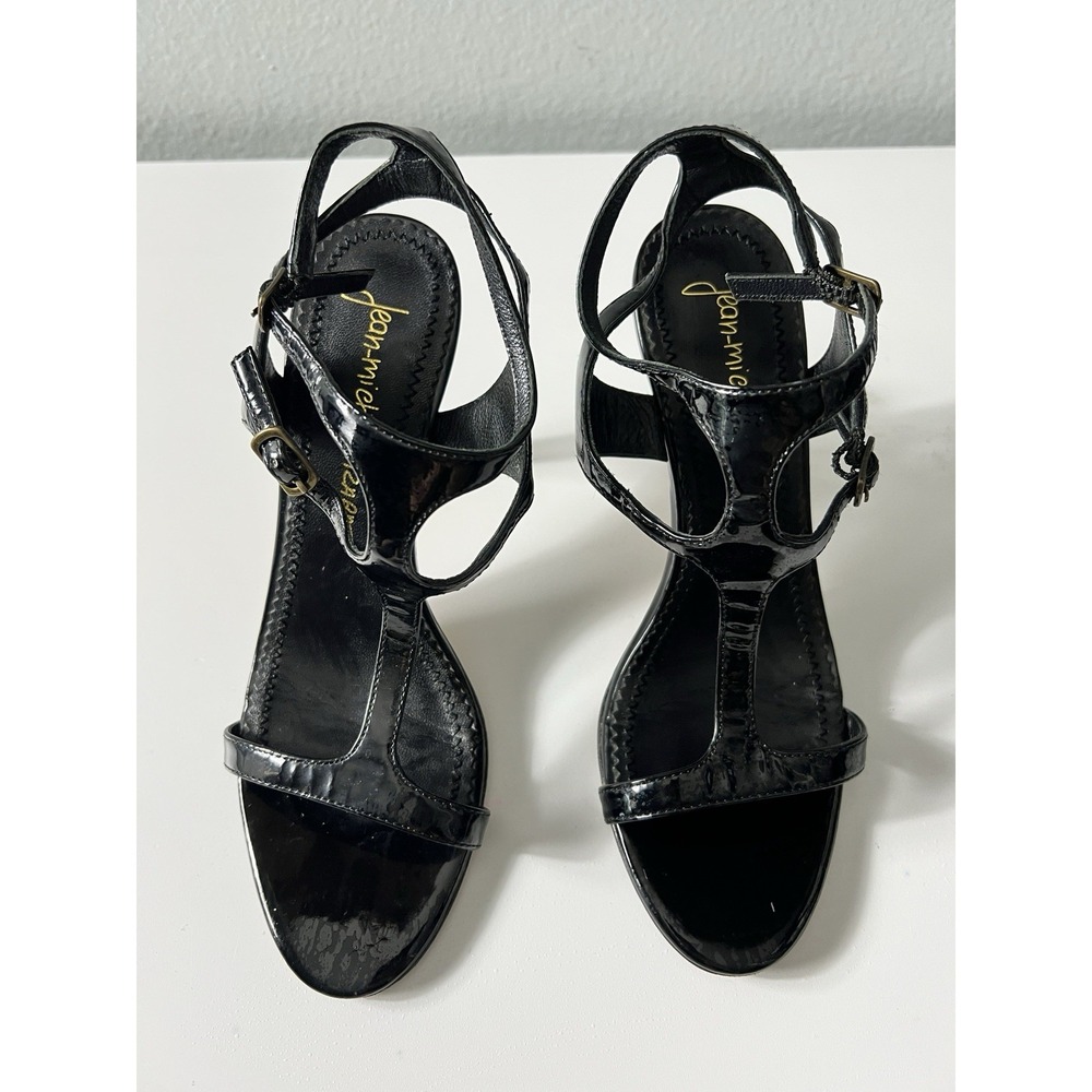 Jean-Michel Cazabat Women's Black Strap Heels ‎ 37.5 US 7